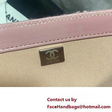 Chanel Tweed  &  Silver-Tone Metal Pink  &  Light Beige Mini Flap Bag AS4051 2023